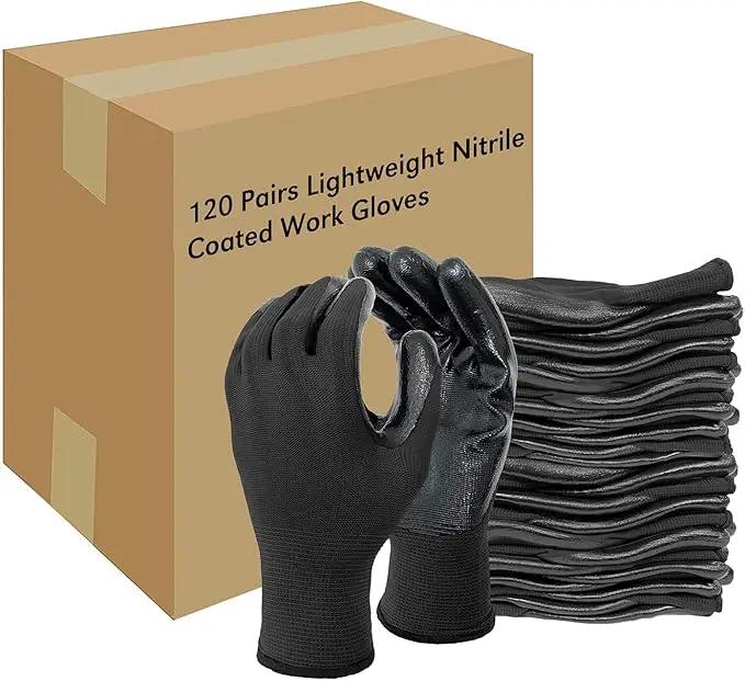 Evridwear Work Gloves with Grip Rubber Coated for Men Women Warehouse Mechanic,12 Pairs Bulk by GreenHaven Gardens