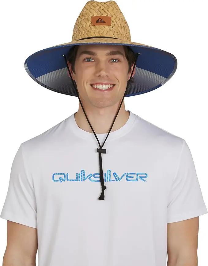 Quiksilver Men's Wide Brim Outdoor Lifeguard Straw Sun Hat by GreenHaven Gardens