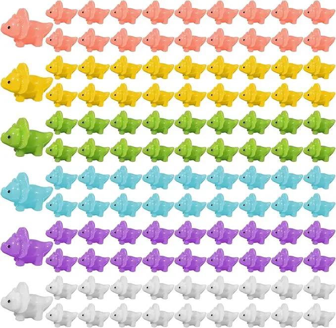 Soaoo 120 Pcs Mini Dinosaur Figures Mini Resin Dinosaur Figures Tiny Resin Animals Miniature Fairy Figurines Cute Micro for Ornaments DIY Fairy Miniature Garden Moss Landscape Craft for Home Decor by GreenHaven Gardens