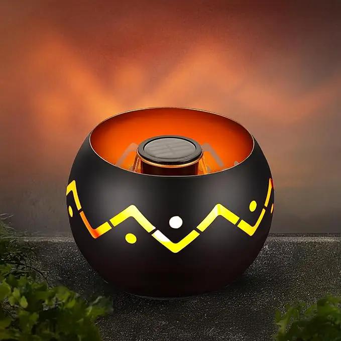 Outdoor Waterproof Lantern, High-Quality Flame Solar-Powered LED Light, Perfect for Gardens, Patios, Deck, Desktops, Pathways, Landscapes, and Lawns Decorations. (L24018) by GreenHaven Gardens