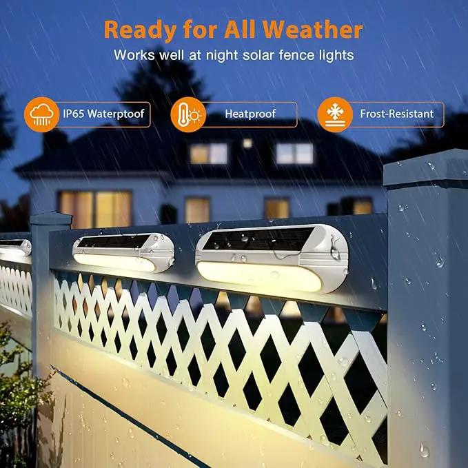 Solar Outdoor Lights 4 Pack, Bright Fence Lights with Multi-Color Changing & Warm White Mode, Upgraded Solar Step Lights Outdoor Waterproof for Garden Deck Post Stair Yard and Wall by GreenHaven Gardens