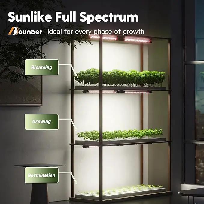 BBOUNDER 1 Pack 2ft LED Grow Light, Sunlike Full Spectrum Integrated Plant Light for Hydroponic Indoor Plant Seedling Veg and Flower, Plug in Plant Light with On/Off Switch by GreenHaven Gardens