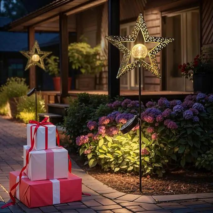 TAKE ME Star Solar Lights Garden Outdoor Decor Waterproof Metal Solar Stakes Lights for Patio Yard Walkway Lawn Patio Mothers Day Garden Gifts Mom Wife Grandma by GreenHaven Gardens