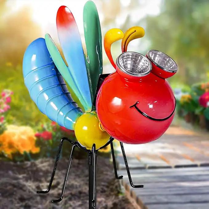 Dragonfly Garden Decor - Shefio Metal Yard Art Specializes In Products That Enhance Outdoor Spaces - Creates A Magical Garden Ambiance - Whimsical Garden Decor by GreenHaven Gardens
