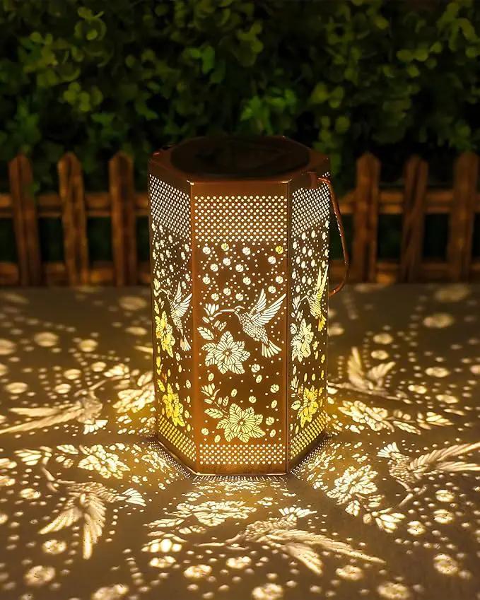 Hummingbird Solar Lantern Outdoor Waterproof - Birthday Gifts for Women Mom Grandma Men, Mothers Day Gifts, Solar Lights Outdoor Hanging Garden Decor for Outside, Patio, Yard, Lawn by GreenHaven Gardens