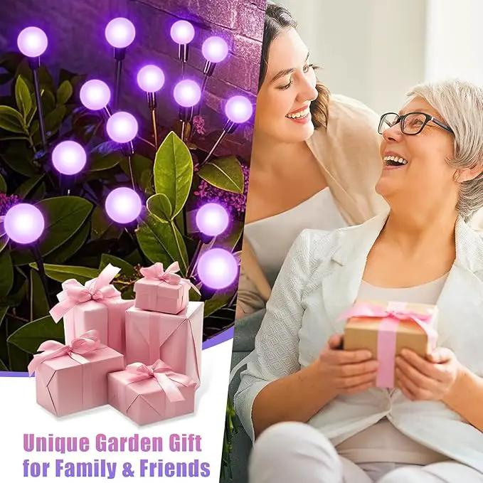 Solar Garden Lights Outdoor, Waterproof Solar Powered Lights for Yard Pathway Patio, Swaying Lawn Decor as Gardening Gifts for Women Holiday (Purple, 4 Pack 24 LED) by GreenHaven Gardens