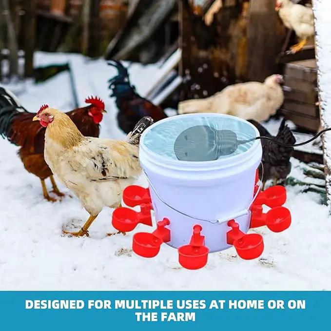 Bird Bath Heater,Pond Heater 500W,Full-Covered Aluminum Bird Bath Heater for Outdoors in Winter,Stock Tank Heater with Thermostatically Controlled,Chicken Water Heater-Deicer,livestock water heater by GreenHaven Gardens