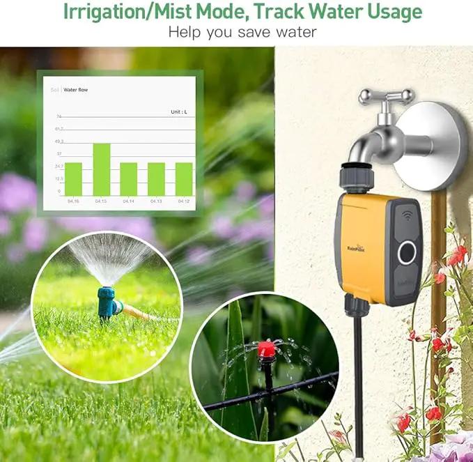RAINPOINT WiFi Water Timer Hose Timer - Smart Garden Hose Faucet Timer with Weather Aware/3 Irrigation Plan/Automatic Rain Delay - APP Voice Control Sprinkler Valve Timer with WiFi Hub by GreenHaven Gardens