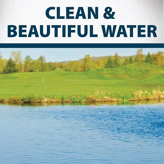 Airmax Pond Dye Plus, Nature's Blue Colorant & Natural Beneficial Bacteria, Large Pond & Lake Water Clarifier & Color Treatment, Shade Plants & Algae from Sunlight, Fish & Livestock Safe, 1 Gallon by GreenHaven Gardens