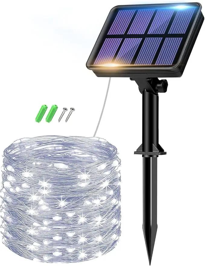 btfarm Solar String Lights for Outside - 80LED 33FT Solar Fairy Lights Outdoor Waterproof 8 Modes, Copper Wire Solar Powered Twinkle Lights for Tree Garden Christmas Wedding Party Decor, Cool White by GreenHaven Gardens
