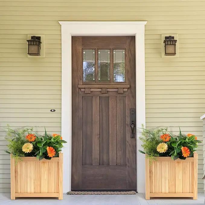 COSTWAY Planter Garden Bed, Folding Planter Box with Drainage Holes for Vegetables, Herbs, Fruits & Flowers, Outdoor Indoor Raised Planting Bed for Patio, Backyard, Lawn, 15" L x 15" W x 14" H by GreenHaven Gardens