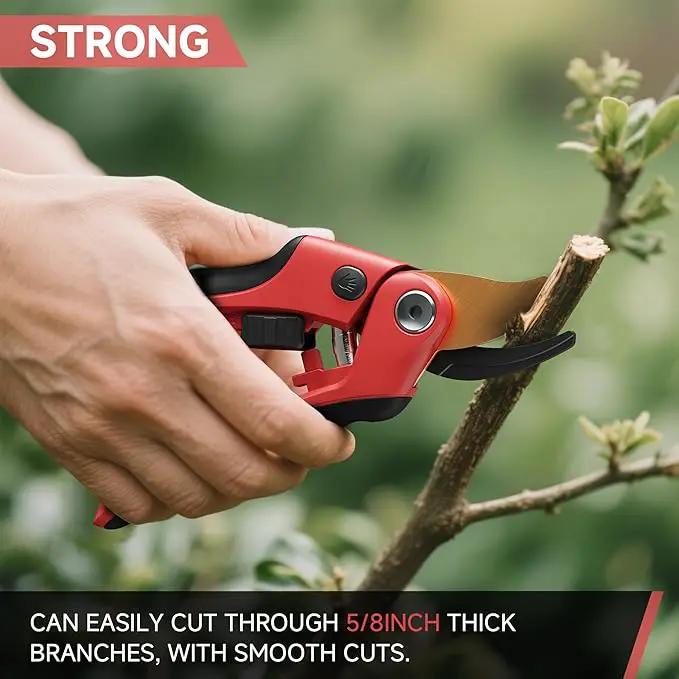 FLORA GUARD Professional Pruning Shears, SK5 Teflon-Coated Blades, Precision Garden Scissors with Non-Slip Handle, Lightweight Hand Pruner for Roses, Vines, and Shrubs by GreenHaven Gardens
