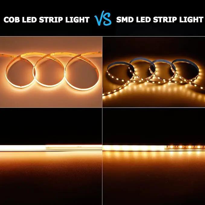 24V COB LED Strip Light Warm White 3000K 5M/16.4ft 2400LEDs Waterproof IP65 Uniform Glow CRI 93+ Flexible LED Tape Lights for DIY Cabinet Bedroom Kitchen Home Decor(No Power Supply) by GreenHaven Gardens