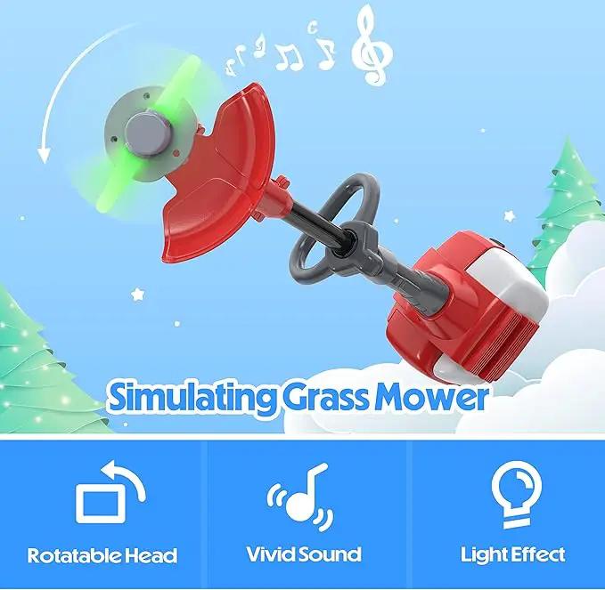 Toy Choi's Toy Trimmer - Power Construction Play Tool Kids Trimmer,Outside Pretend Play Garden Toy with Light Sound,Educational Gift Kid Toddler Tool Set for Boy Girl Age 3, 4, 5,6,7+ by GreenHaven Gardens