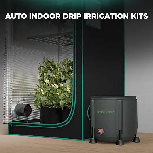 MARS HYDRO 2025 New Auto Drip Irrigation Kits with 13 Gallon Foldable Bucket, 24W Upgraded Water Pump, 8 Drip Emitters, Garden Watering System for Grow Tent Indoor, Lawn, Greenhouse, Yard