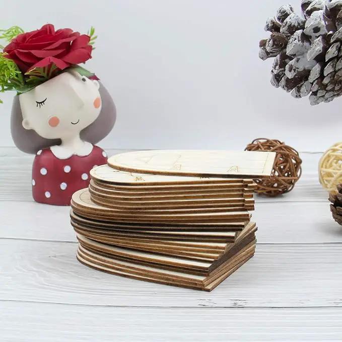AUEAR, 24 Pack Unpainted Fairy House Doors Mini Wooden Miniature Garden Door for DIY Craft 4 Styles by GreenHaven Gardens