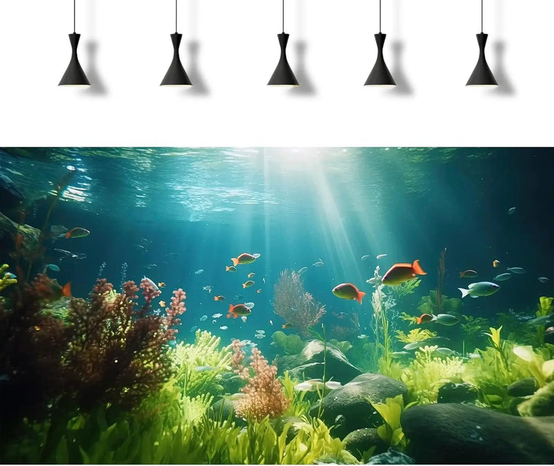 Fish Tank Background Underwater Aquarium Background Under The Sea Aquatic Plants Fish Tank Backgrounds Ocean Floor Rock Terrarium Wallpaper Tropical Fish Aquarium Reptile Tank Backgrounds 36x24in by GreenHaven Gardens