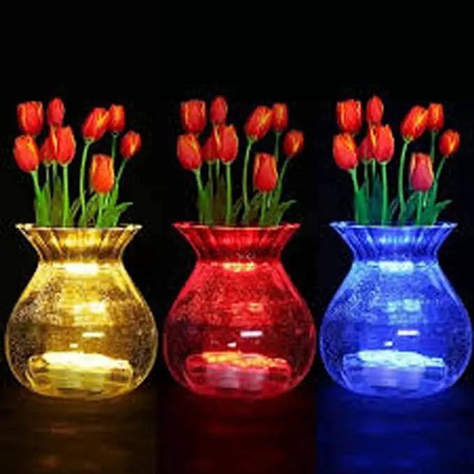 Bright LED Floral Tea Light Submersible Lights for Party Wedding (RGB(Changing Color), 60 Pack) by GreenHaven Gardens