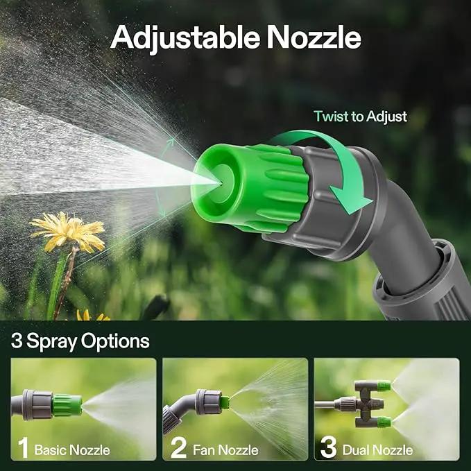 VIVOSUN Pump Sprayer 2.1 Gallon, Portable Water Spray Bottle in Lawn and Garden Yard, Weed Sprayer for Plants with 3 Nozzles, Adjustable Shoulder Strap, Pressure Relief Valve by GreenHaven Gardens