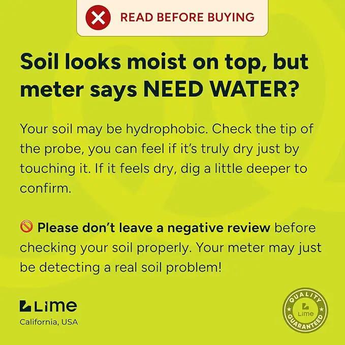 GROWIT Soil Moisture Meter for Plants - Plant Moisture Meter for House Plants - No Batteries Required by GreenHaven Gardens