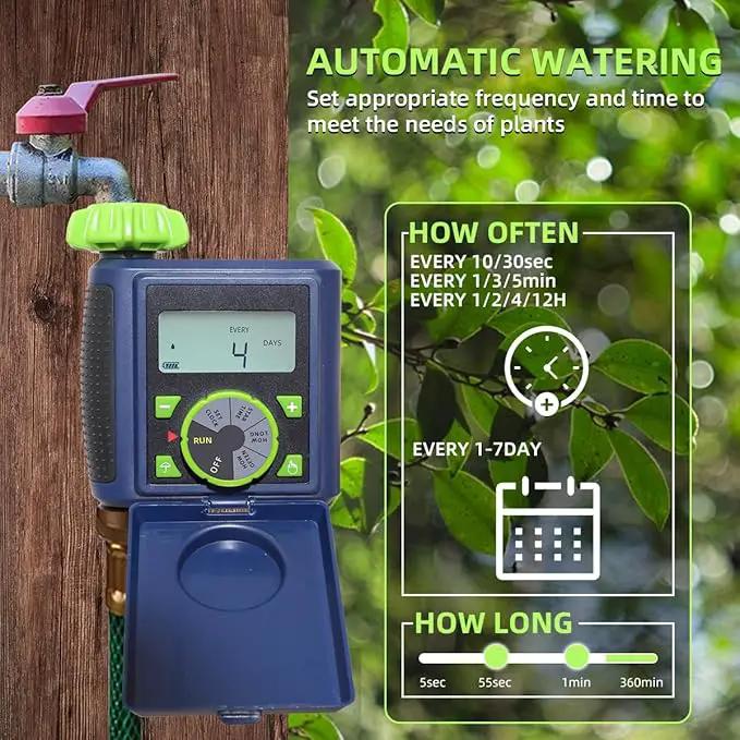Single Water Timer Garden Irrigation Controller Sprinkler Hose Timer with Big Dial and Large LCD Screen Automatic Electronic Solenoid Valve by GreenHaven Gardens
