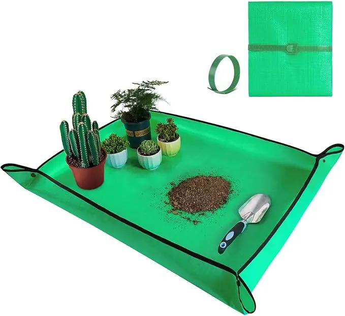 Large Repotting Mat for Plant Transplanting and Mess Control 39.5"x 31.5" Thickened Waterproof Potting Tray Succulent Potting Mat Portable Gardening Mat Plant Gifts for Women Men by GreenHaven Gardens