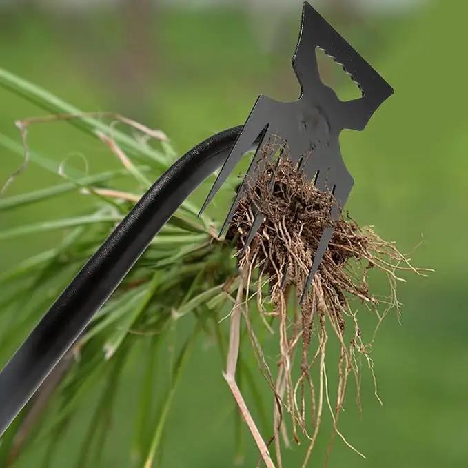Gardening Hand Weeder Tools, Weeding Artifact Uprooting Weeding Tool, Durable Manganese Steel Hand Weeder Tool, Manual Multifunctional Weeders Gardening Tools for Yard and Garden (6 Teethes) by GreenHaven Gardens