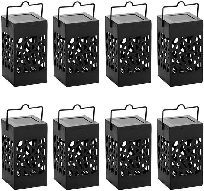Twinkle Star 8 Pack Outdoor Solar Lanterns Hanging Solar Lights with Handle, Christmas Garden Tree Yard Patio Holiday Decorations by GreenHaven Gardens