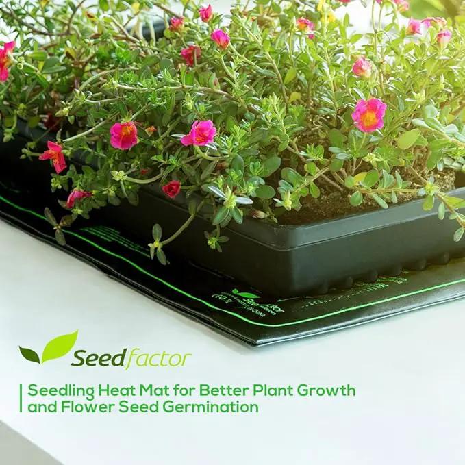 MET Certified 6 Pack Seedling Heat Mat, Seedfactor Waterproof Durable Germination Station Heat Mat, Warm Hydroponic Heating Pad for Indoor Home Gardening Seed Starter by GreenHaven Gardens