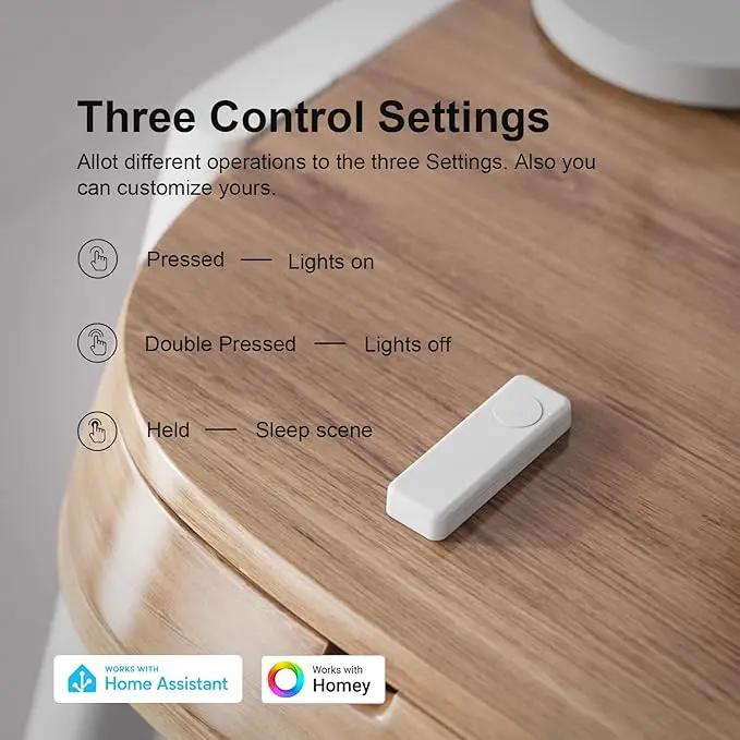 THIRDREALITY ZigBee Smart Button 2 Pack, 3-Way Remote Control, Require Zigbee hub, Work with SmartThings, Aeotec, Hubitat, Home Assistant, Third Reality Hub, Battery Included. by GreenHaven Gardens