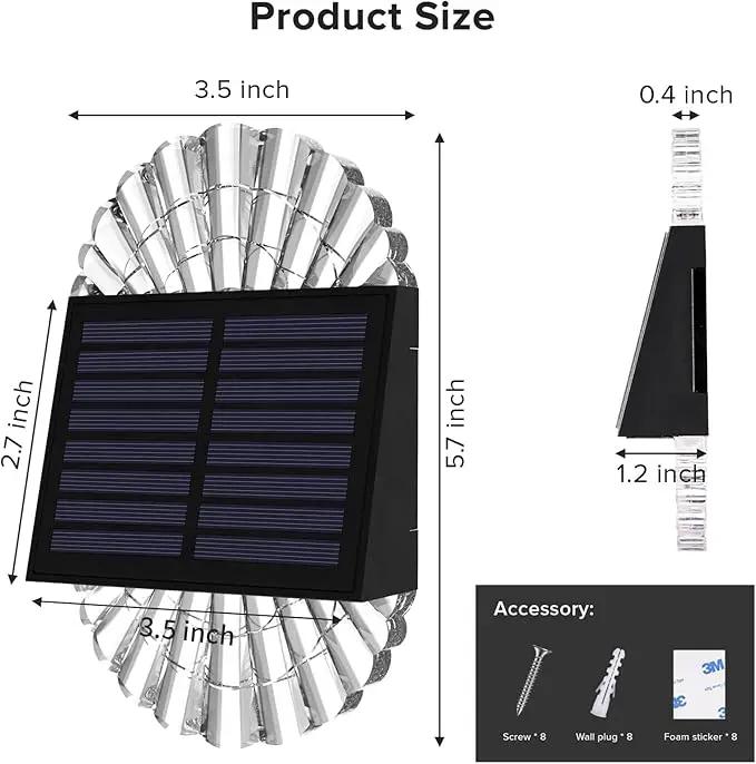 Solar Deck Post Lights, 4 Pack for Fence, Garden, Yard, Patio Decor - Outdoor Waterproof LED, Warm White by GreenHaven Gardens