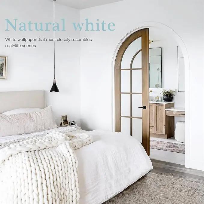 Dimoon 590''x17.7'' White Peel and Stick Wallpaper Contact Paper Self Adhesive Wall Paper by GreenHaven Gardens
