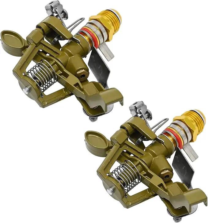 1/2 Inch Brass Impact Sprinkler with Nozzles Adjustable 0-360 Degree Coverage Pattern Heavy Duty Lawn Sprinkler Head for Yard Lawn Grass Patio Garden Irrigation (2Pcs) by GreenHaven Gardens