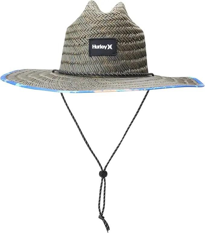 Hurley Men's Straw Hat - Bayside Lifeguard Straw Sun Hat by GreenHaven Gardens