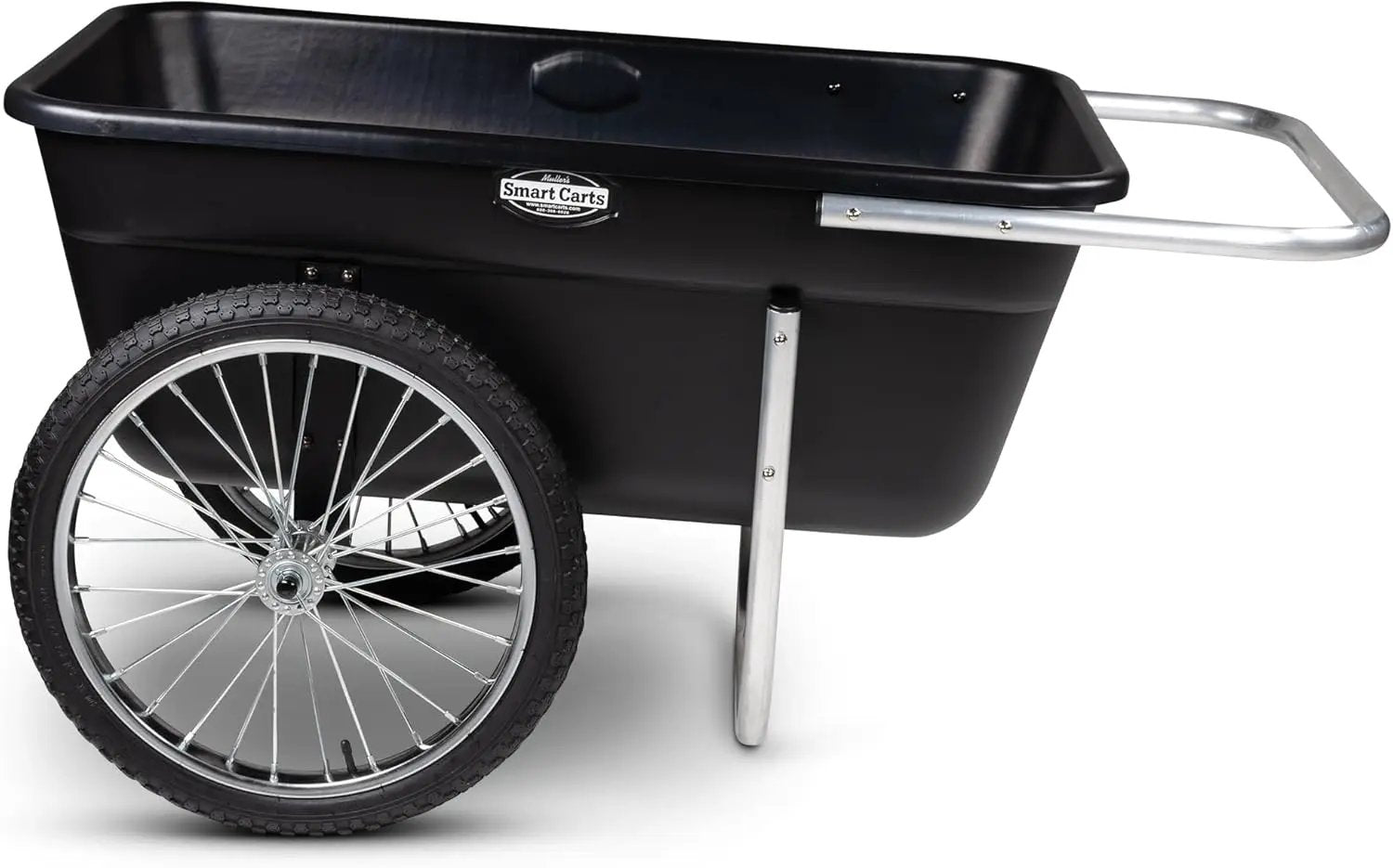 Smart Carts Premium Yard Cart - Strong, Lightweight, and Perfectly Balanced (20" Air Filled Wheels) by GreenHaven Gardens