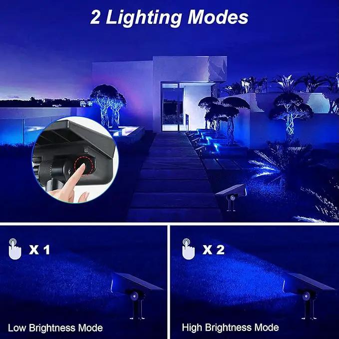 2W Solar Spotlights,T-SUNUS IP65 Waterproof Outdoor Solar Lights Landscape Lighting Wall Light Auto On/ Off with 2 Green Dual Spot Headlamp for Tree,Patio, Yard, Garden by GreenHaven Gardens