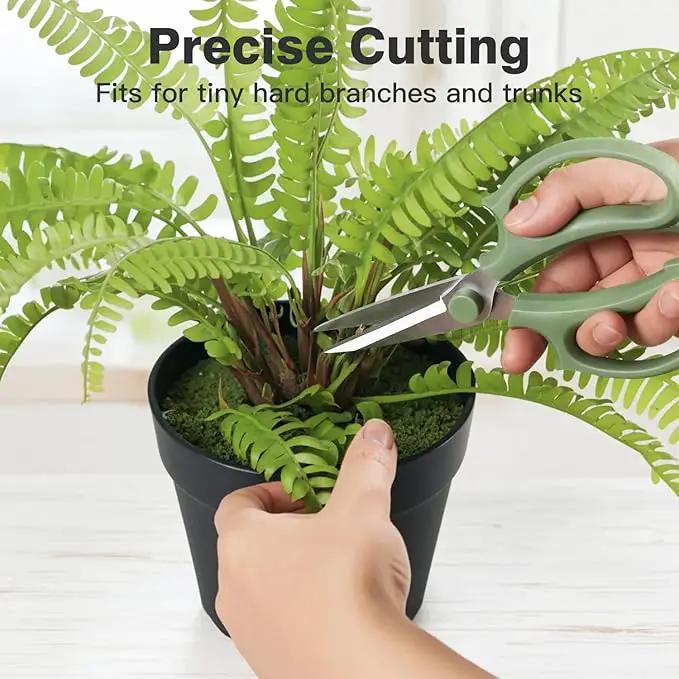 Flower Scissors, Strong Floral Shears,3PCS Premium Steel Garden Pruning Shears Floral Fruits Leaf Scissors Hand Pruner Snip Trimming Tool for Gardening Flower Arrangement, Green by GreenHaven Gardens