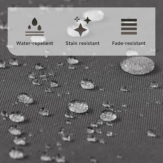 PNP FKJP 2 Pack Outdoor Chair Cushion 20" X 20" X 4", Waterproof Outdoor Seat Cushions with Non-Skid Ties,Dark Gray (Cushion + Cover) by GreenHaven Gardens