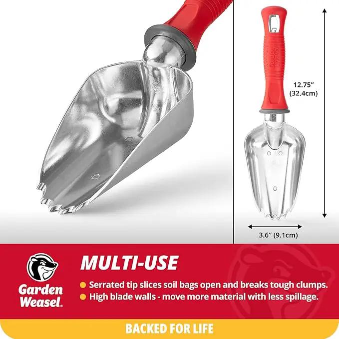 Garden Weasel Potting Scoop - Oversized | Dig and Transport | Planting and Gardening Hand Digging Tools, Heavy Duty Soil Scoop, Mini Gardening Shovel | 91362 by GreenHaven Gardens