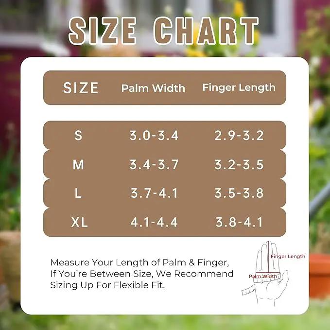 HANDLANDY Long Gardening Gloves for Men & Women, Cowhide Leather Rose Pruning Gloves, Breathable Thorn Proof Gauntlet Glove (Brown-Cowhide, L) by GreenHaven Gardens