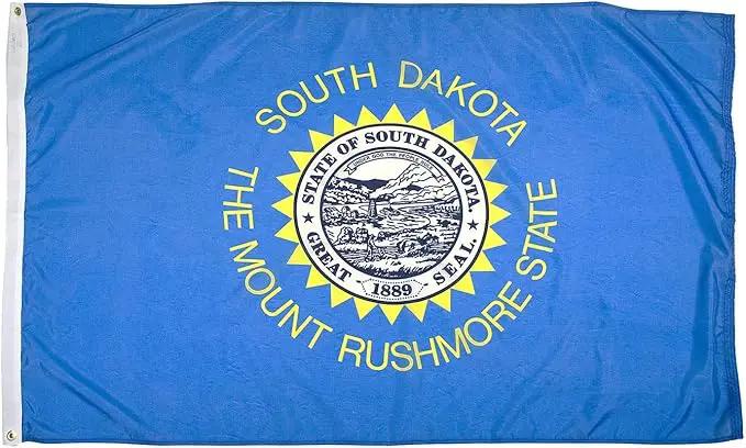 FlagSource South Dakota Nylon State Flag, Made in the USA, 4x6' by GreenHaven Gardens