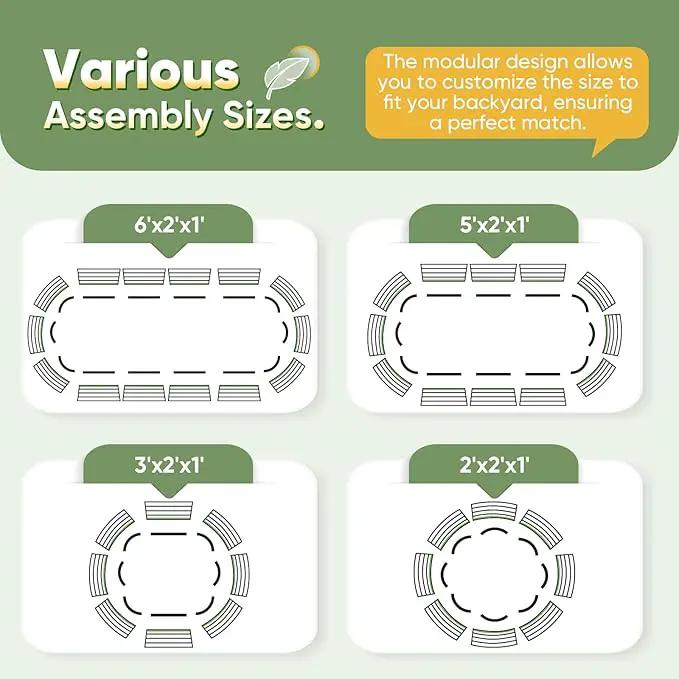 KING BIRD Raised Garden Bed Kit 2025 Upgraded Modular DIY Galvanized Planter Garden Box Outdoor for Gardening, Vegetables, Flowers, Elegant Roman Column Design, 47x24x24 in, Silver by GreenHaven Gardens