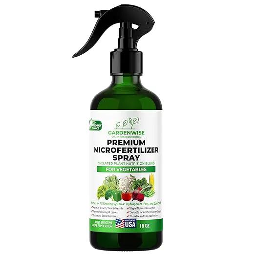 Premium Microfertilizer Foliar Spray - Chelated Plant Nutrition Blend with Chelated Iron for Vegetables. Perfect for Hydroponics, Pots, and Open Soil. Ready to Use (16 OZ) by GreenHaven Gardens