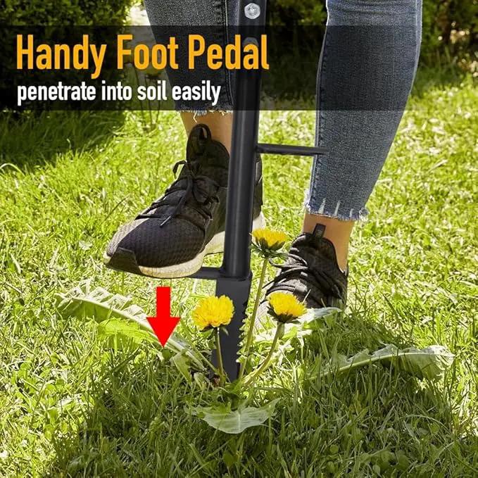 Colwelt Weed Remover Tool 39’’, Weed Puller Root Remover with Thick Steel Claw, Long Handled Weeding Tool with Easy Foot Ejector, Stand Up Garden Weeder Tool for Lawn Grass Dandelion Removal by GreenHaven Gardens