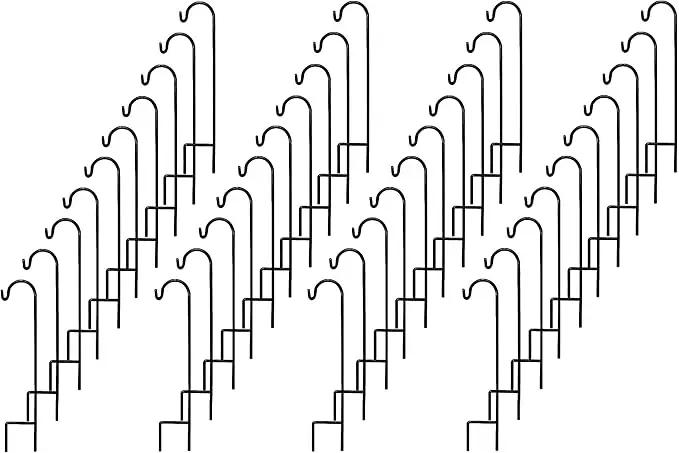 Ashman Shepherd's Hooks 35 Inch (40 Per Pack), Black, Made of Premium Metal for Hanging Solar Lights, Bird Feeders, Mason Jars, Christmas Lights, Lanterns, Garden Stakes and Wedding Décor. by GreenHaven Gardens
