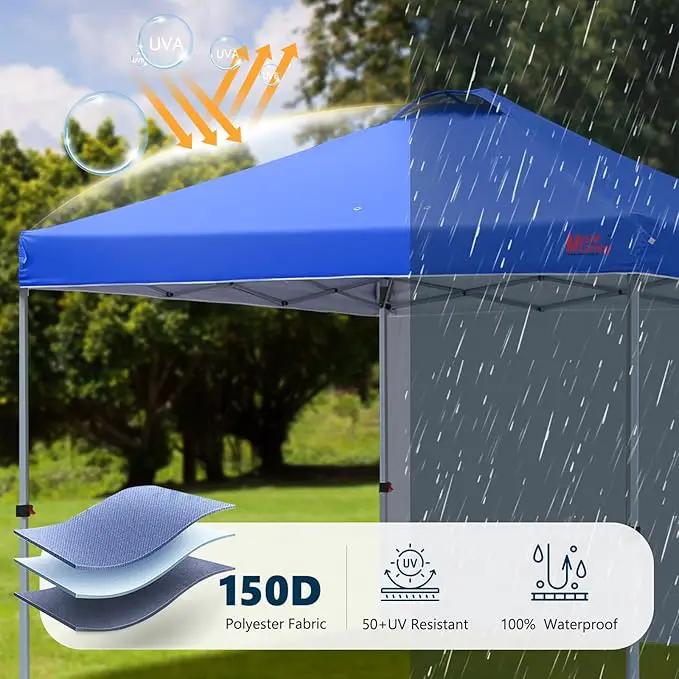 MASTERCANOPY Durable Pop-up Canopy Tent with 1 Sidewall (10'x10',Blue) by GreenHaven Gardens