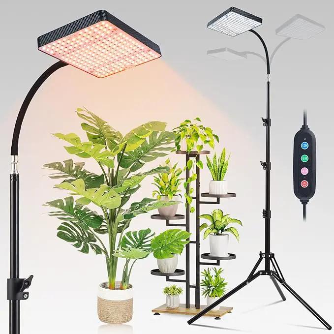FECiDA Grow Lights with Stand and Timer, Tripod Standing Grow Lights for Indoor Plants, 208PCS LEDs Bright Enough Plant Growing Lamps for Bonsai Tree, Seed Starting, 24"-64" Height Adjustable by GreenHaven Gardens