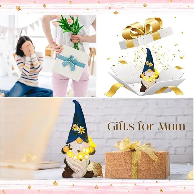DKJOCKY Funny Garden Gnomes Gifts for Women, Solar Gnomes Decorations for Yard, Garden Oranments Outdoor Gardening Birthday Gifts for Women Mom Grandma Wife by GreenHaven Gardens