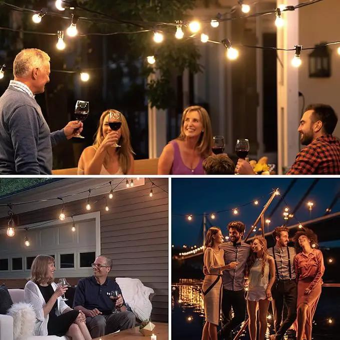Meconard 30 Pack S14 Edison String Light Bulbs, 1 Watt Replacement Bulbs for Outdoor String Lights, Low Wattage Shatterproof LED Filament Patio Bulbs, E26 Medium Base, 2200K Warm White, Non-Dimmable by GreenHaven Gardens