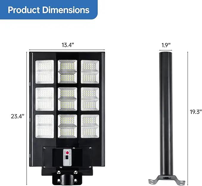 6000W Solar Street Lights Outdoor – 240,000LM 7000K LED with Motion Sensor, 324 LEDs, 240° Wide Angle, IP65 Waterproof, Dusk to Dawn Solar Flood Lights for Yard, Parking Lot, Garage by GreenHaven Gardens